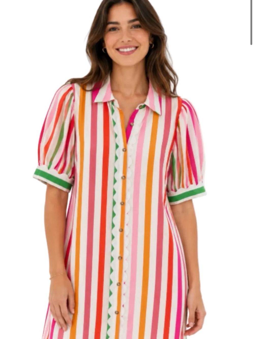 JODIFL Caroline Rivera Striped shirt dress